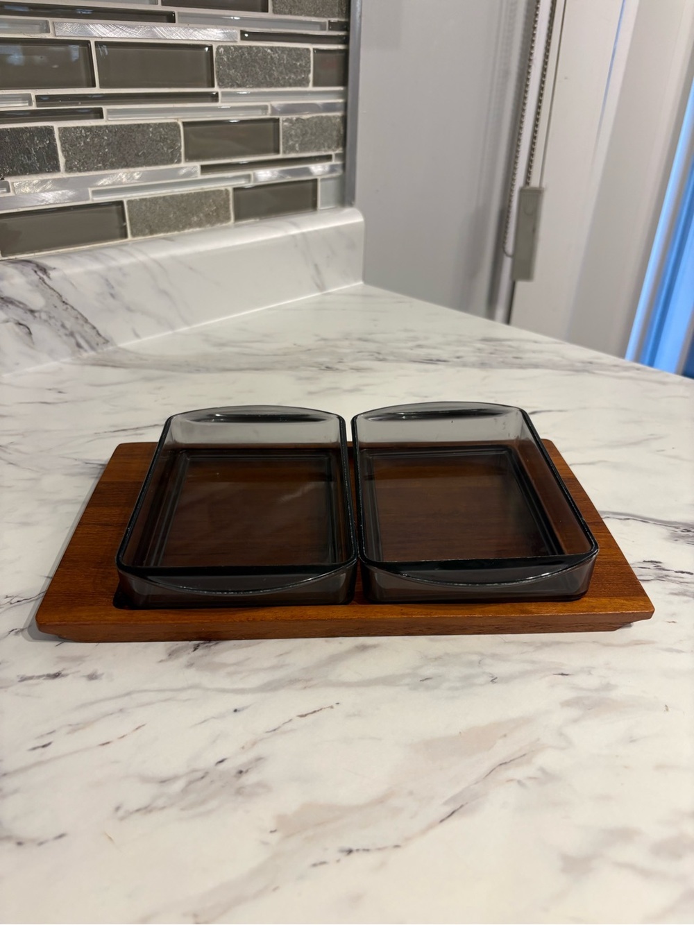 Vintage Lithje Denmark Teak condiment tray